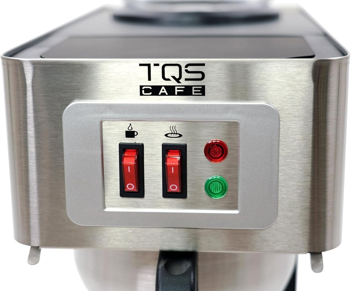 TQS CAFE Commercial Coffee Maker, Double 12-Cup Stainless Steel