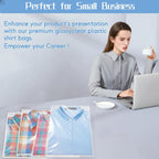 Clear Self-Sealing Cellophane Bags: 100PCS 10x13 Inch Sealable Poly Plastic Shipping Bags for Small Business