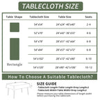 Rectangle Table Cloth, Vinyl Tablecloth, 52"x70", Green Checkered