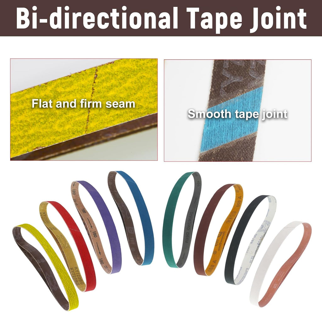 1 x 30 Inch Sanding Belts for Knife Sharpening, 16 Pack