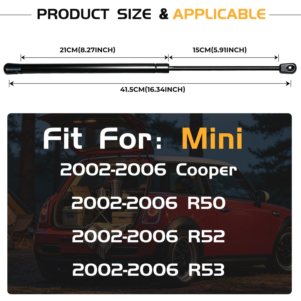 Hood Lift Support for 2002-2006 Mini Cooper R53, PM3302, SG202008, 2 PCS