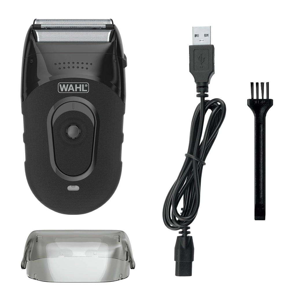 Compact Lithium-Ion Rechargeable Flexible Foil Shaver Kit & Cutter Bar | Travel-Friendly, Daily Face Shaving, Dual