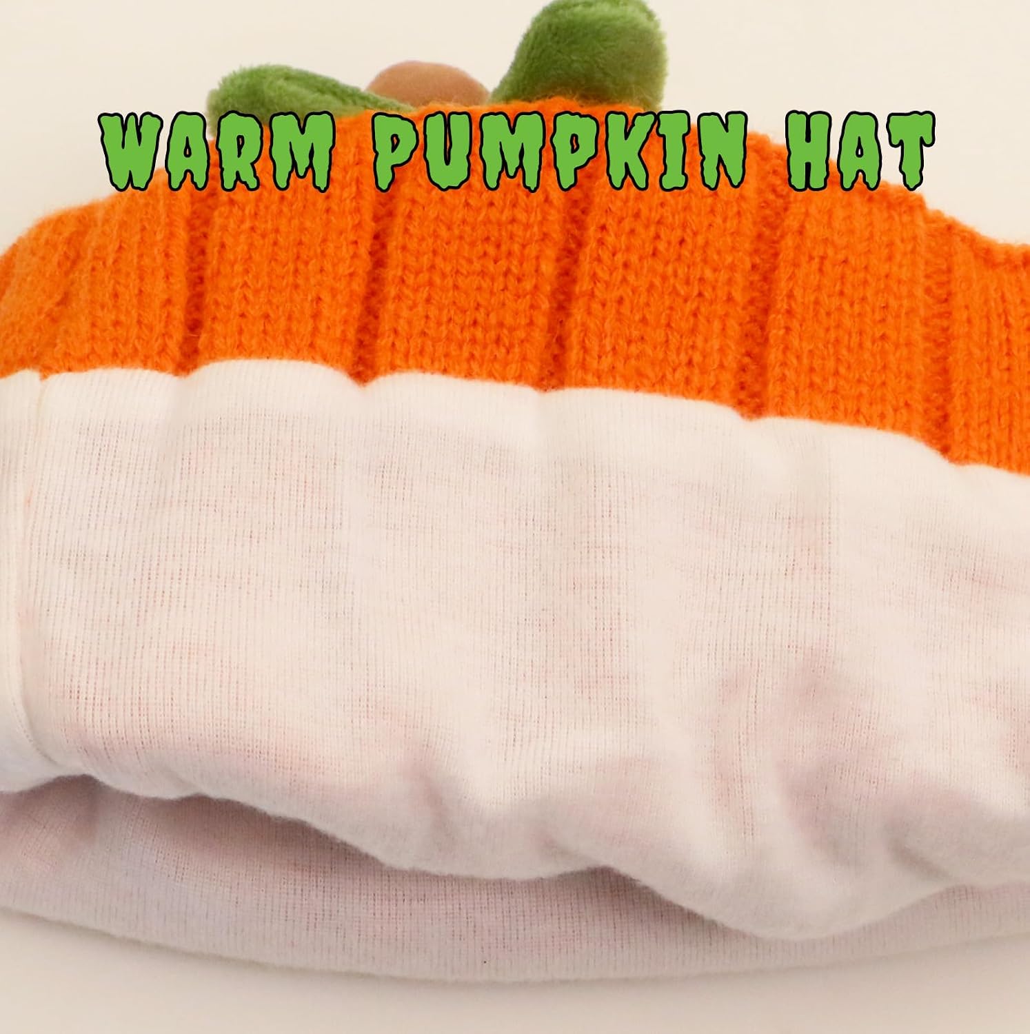 Pumpkin Hat Baby - Halloween Beanie Pumpkin Costume, Winter Knitted Beanie Hats for Infant, Kids, Toddler & Newborn