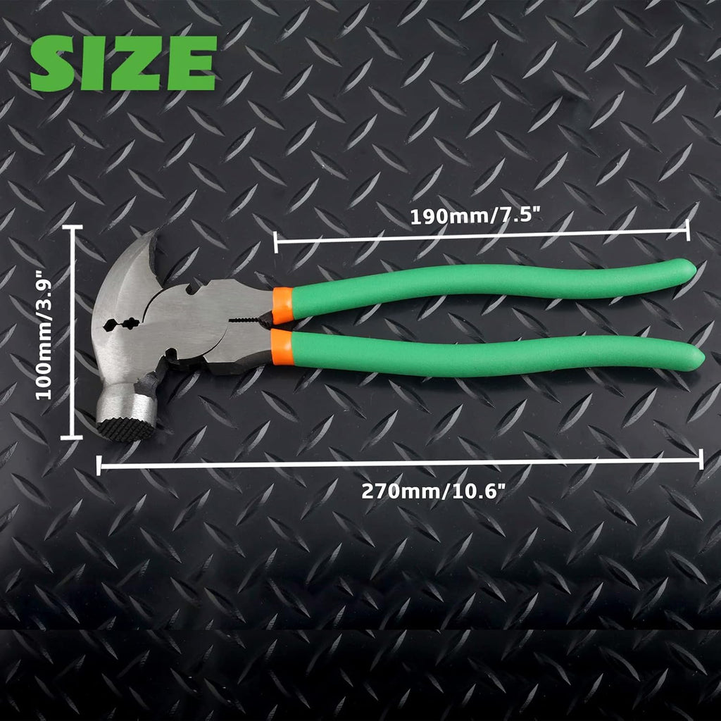 10 Inch Fencing Pliers with Hammer Head Staple Puller
