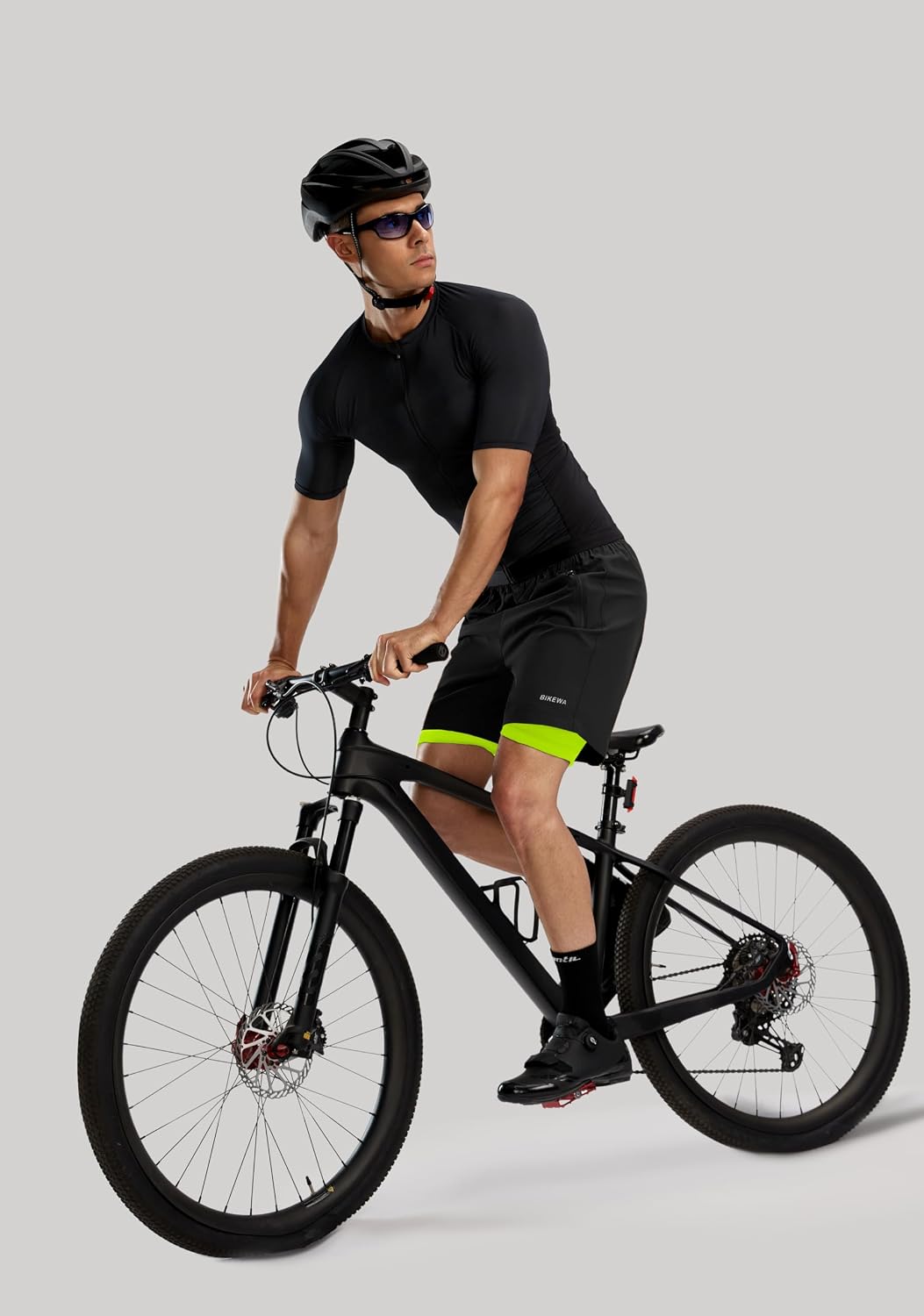 Men's Mountain Bike Shorts 3D Padded Loose-fit Riding Biking Cycling Bicycle Biker Shorts for Men Zipper Pockets