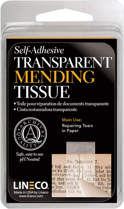 Archival Document Repair Tape, 0.5" x 12', Pack of 1