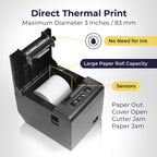 Thermal Receipt Printer, 80mm POS Printer w/Auto Cutter, USB/WiFi Interface for Windows/MAC/Linux, ESC/POS Command