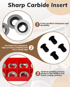 10Pcs 15mm Round Carbide Inserts, Indexable Replacement Cutters Inserts