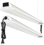 60W 4 Foot Led Shop Lights 2Pack Linkable Ceiling Or Hanging Mount for Shop
