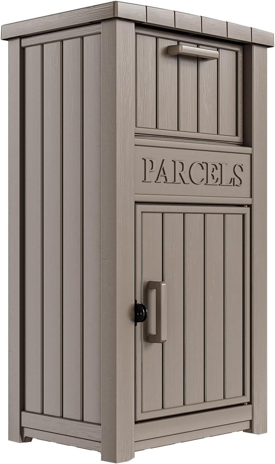 Package Delivery Box for Outside, Large Parcel Drop Box with Lockable Secure, Waterproof and Anti-Theft Storage for