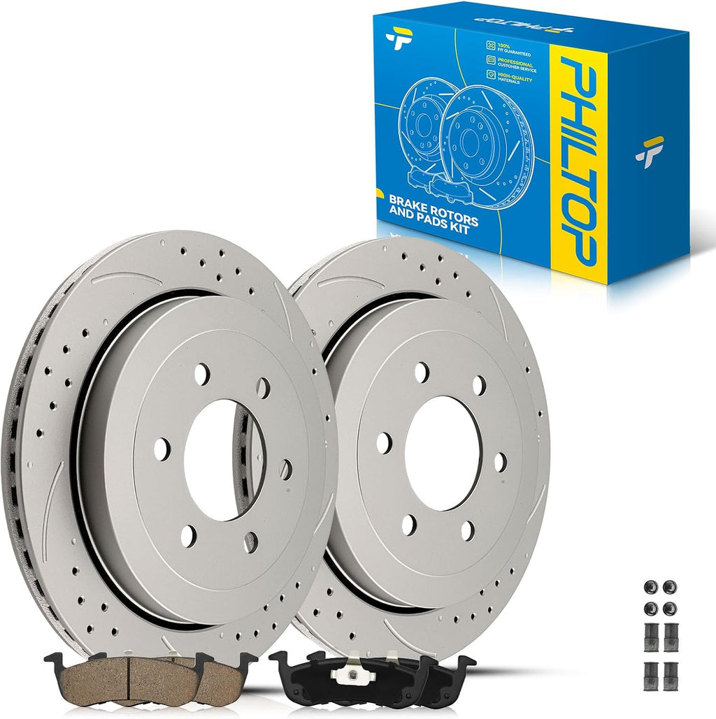 PHILTOP Rear Brake Kit for Ford Expedition, 2007-2017 Lincoln Navigator