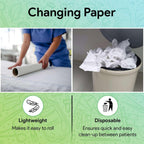 Medical Exam Table Paper 17"x125 Feet - 1 Roll of Disposable White Table Paper Rolls for Doctor's Offices