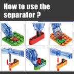 Brick Separator Tool with Pin Remover,5-in-1 Building Block Disassembly Hammer for MOC Sets, Multi-Functional