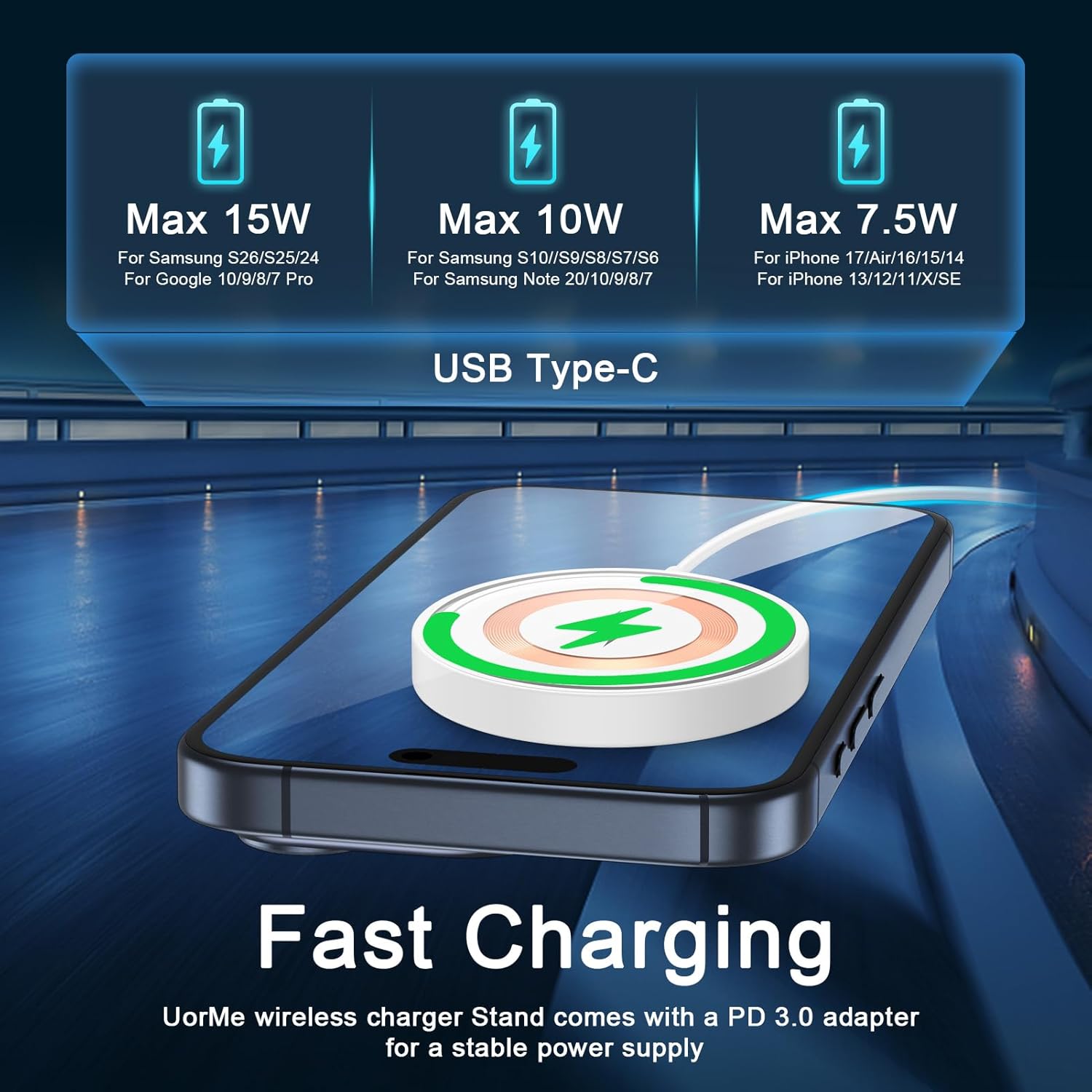 Magnetic Wireless Charger for Google 10A Fast Charging Pad for Pixel 10 Pro XL/10 Pro Fold/10 Pro/9A/9 Pro XL
