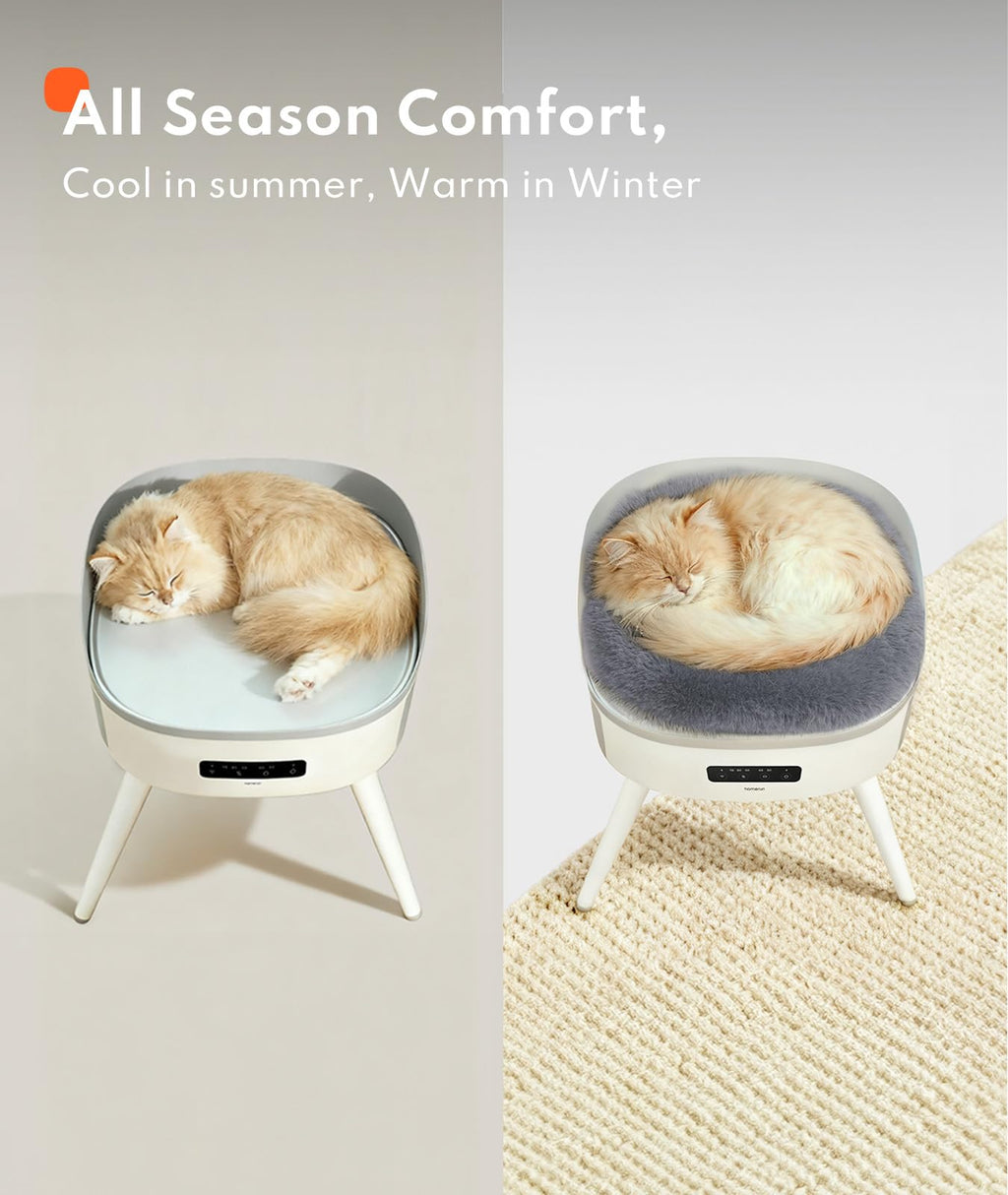 Pet-Safe Space Heater with Heated Cat Bed