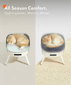 Pet-Safe Space Heater with Heated Cat Bed