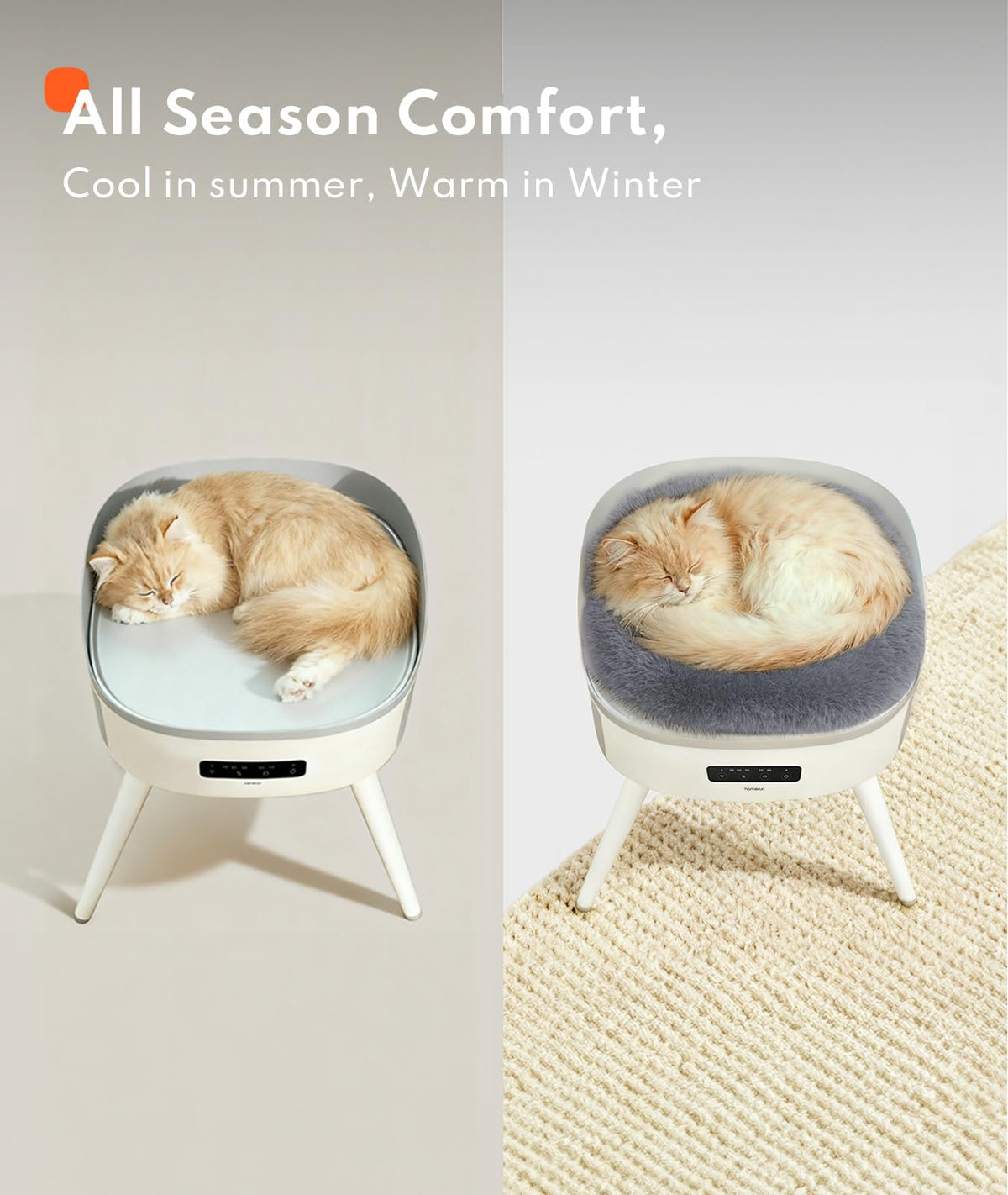 Pet-Safe Space Heater with Heated Cat Bed