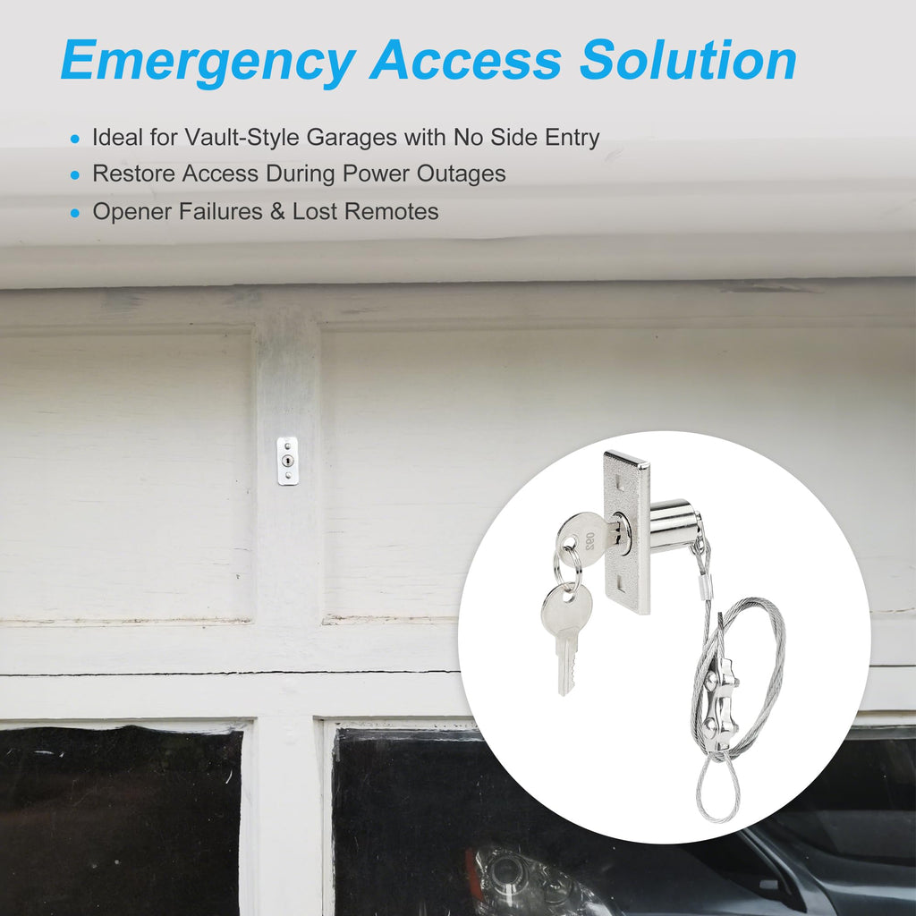 Universal Garage Door Emergency Release Lock Kit 3FT Cable