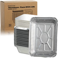 50 Pack Aluminum Pans with Lids(8.5"×6") - 2.25lb