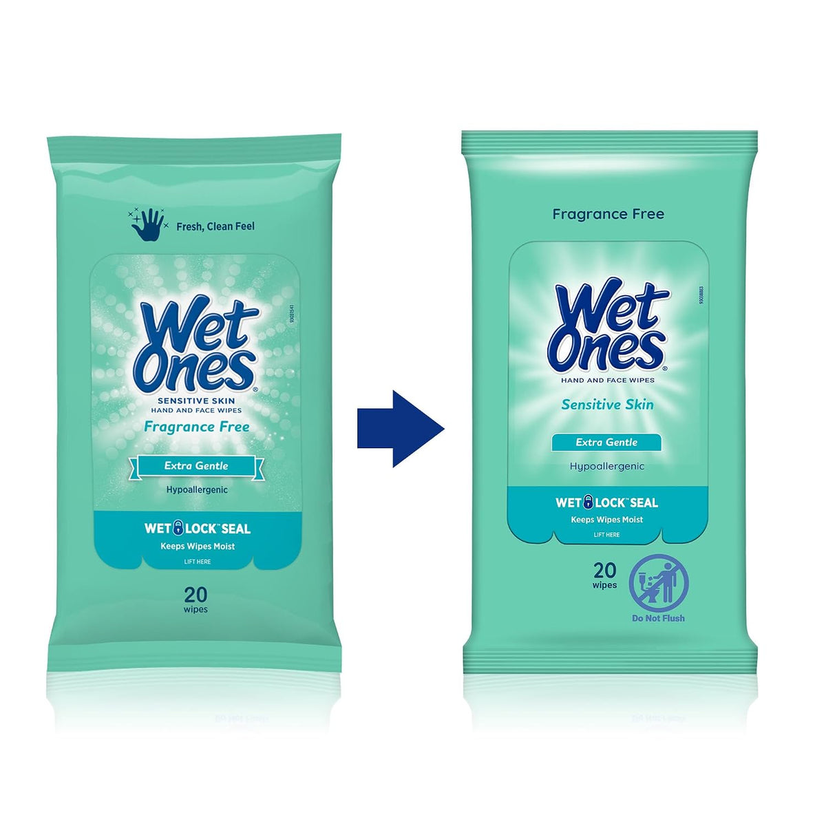 Hand Wipes, 20 Wipes (Pack of 10)