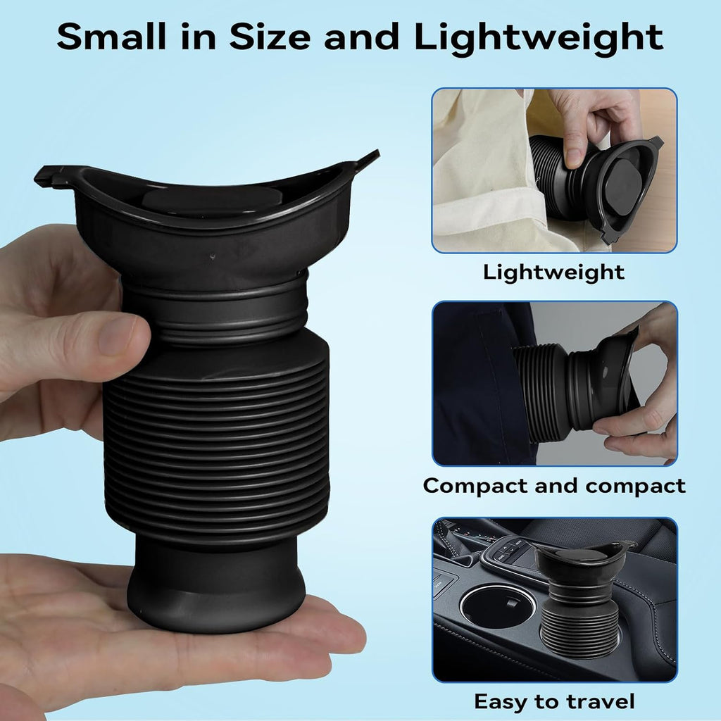 Pee Bottles for Men, Emergency Urinal, Collapsable Portable Urinal 750ML | Urinals for Men Spill Proof, Portable