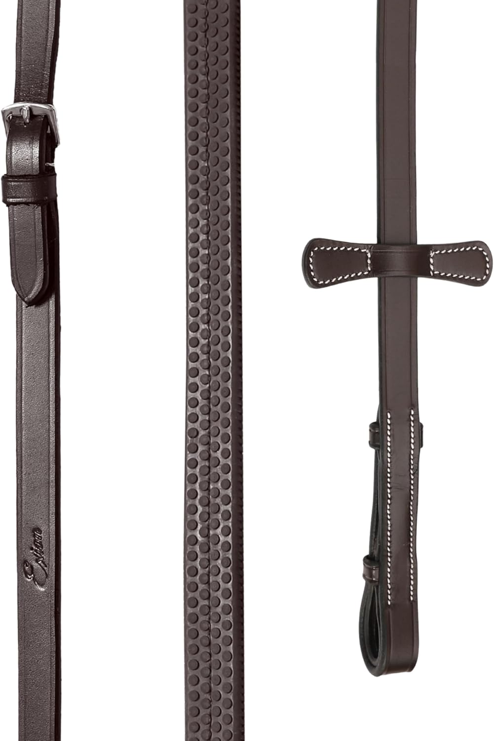 Exion Anatomic English Hunter Bridle with Padded Noseband & Rubber Reins