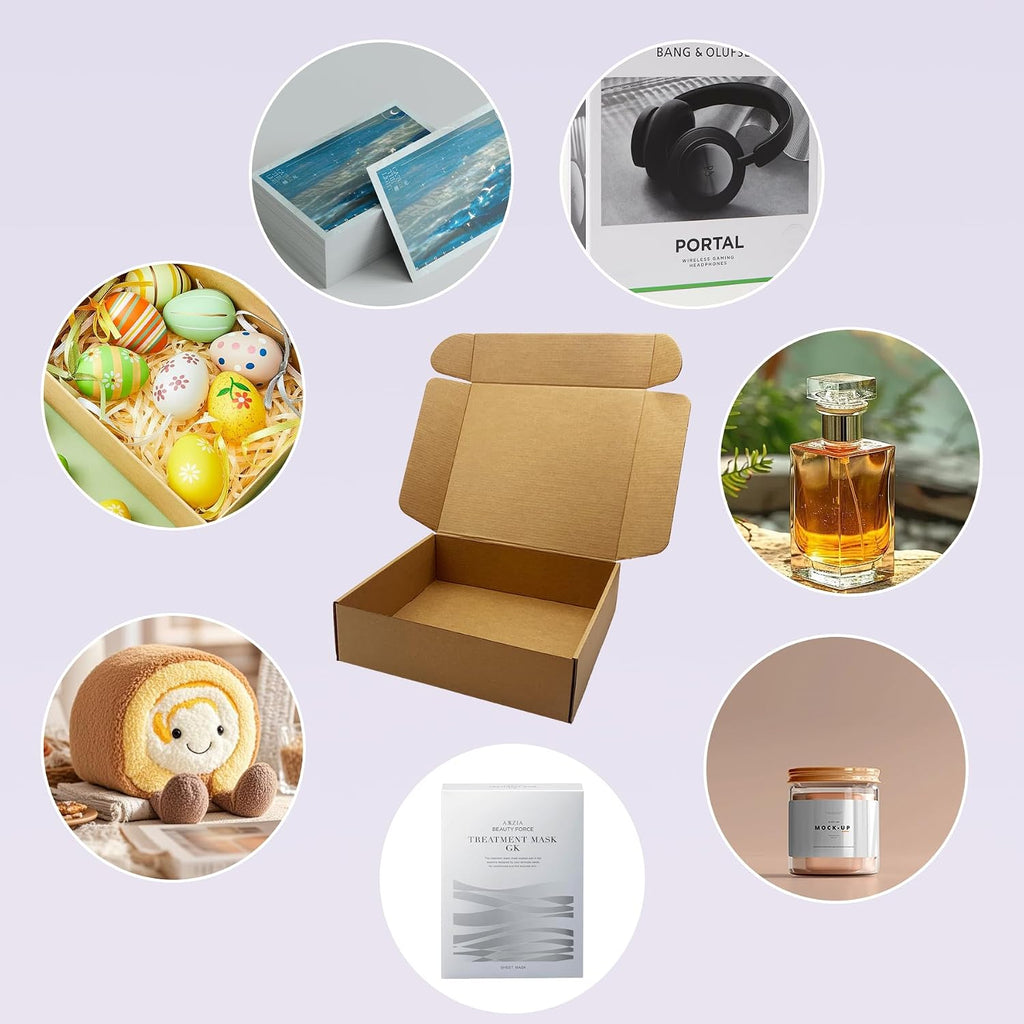 11x9.6x3 Inch Brown Shipping Boxes 25 Pack,Large Gift Boxes,Bulk of Mailers
