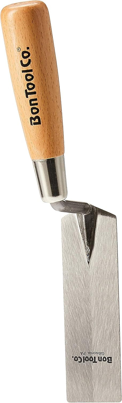 11-630 Margin Trowel for Brick, Block and Stone Masonry - Carbon Steel 5-inch X 1 1/2-inch Wood Handle