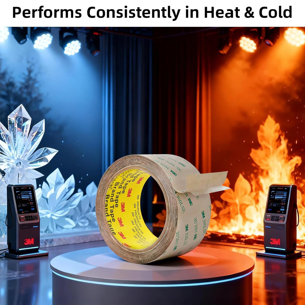 3M Double Sided Tape 300LSE 2" x 36Ft Clear, 1 Pack
