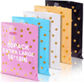 50 Pcs 16" x 18" Large Plastic Merchandise Bags with Handle Colored