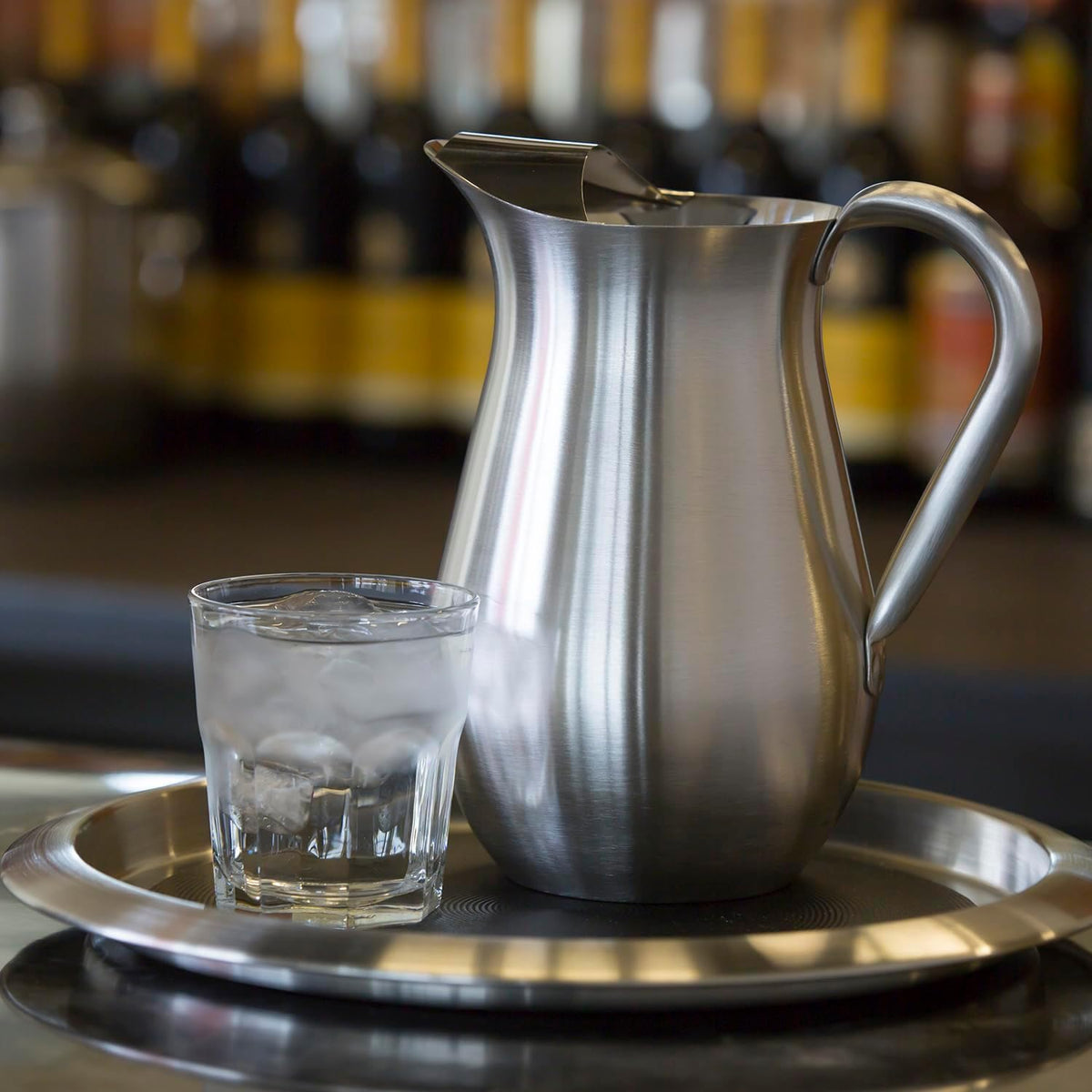 Bell Pitcher with Ice Guard, 67.6oz, Stainless Steel