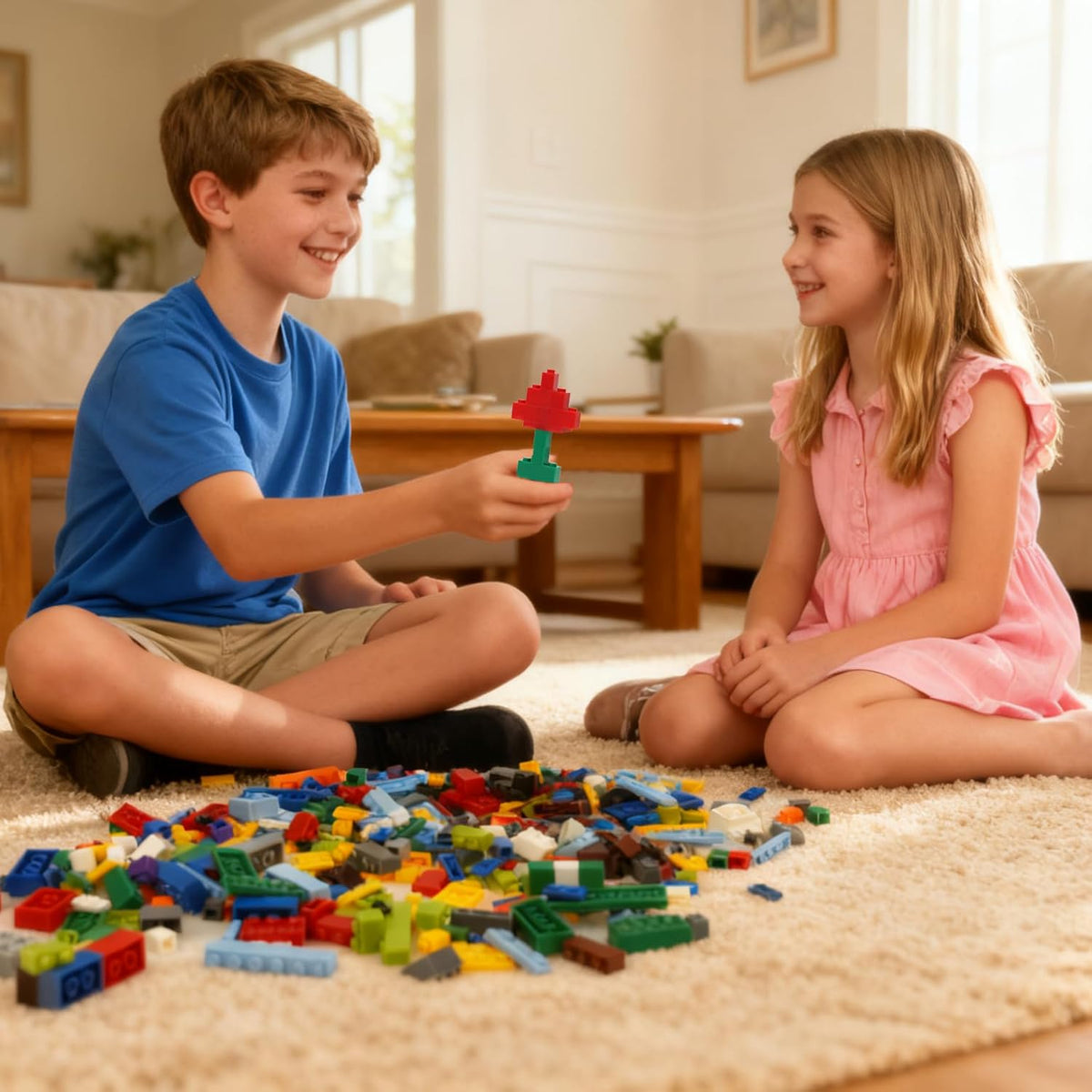 Classic Building Bricks, 300PCS Basic Bulk Blocks in Radom Color