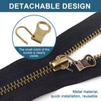 10 Pcs Zipper Pull Replacement, Metal Zipper Pull Tabs