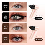 Winged Eyeliner Stamp Pen, Waterproof Smudge Proof, Wingliner Cat Eye Pencils with Rotating Foldable Design, Black