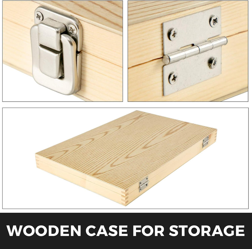 8-Piece Wood Lathe Chisel Kit, HSS Steel Blades, Woodworking Turning Tools with Wooden Storage Case, Ideal for Wood
