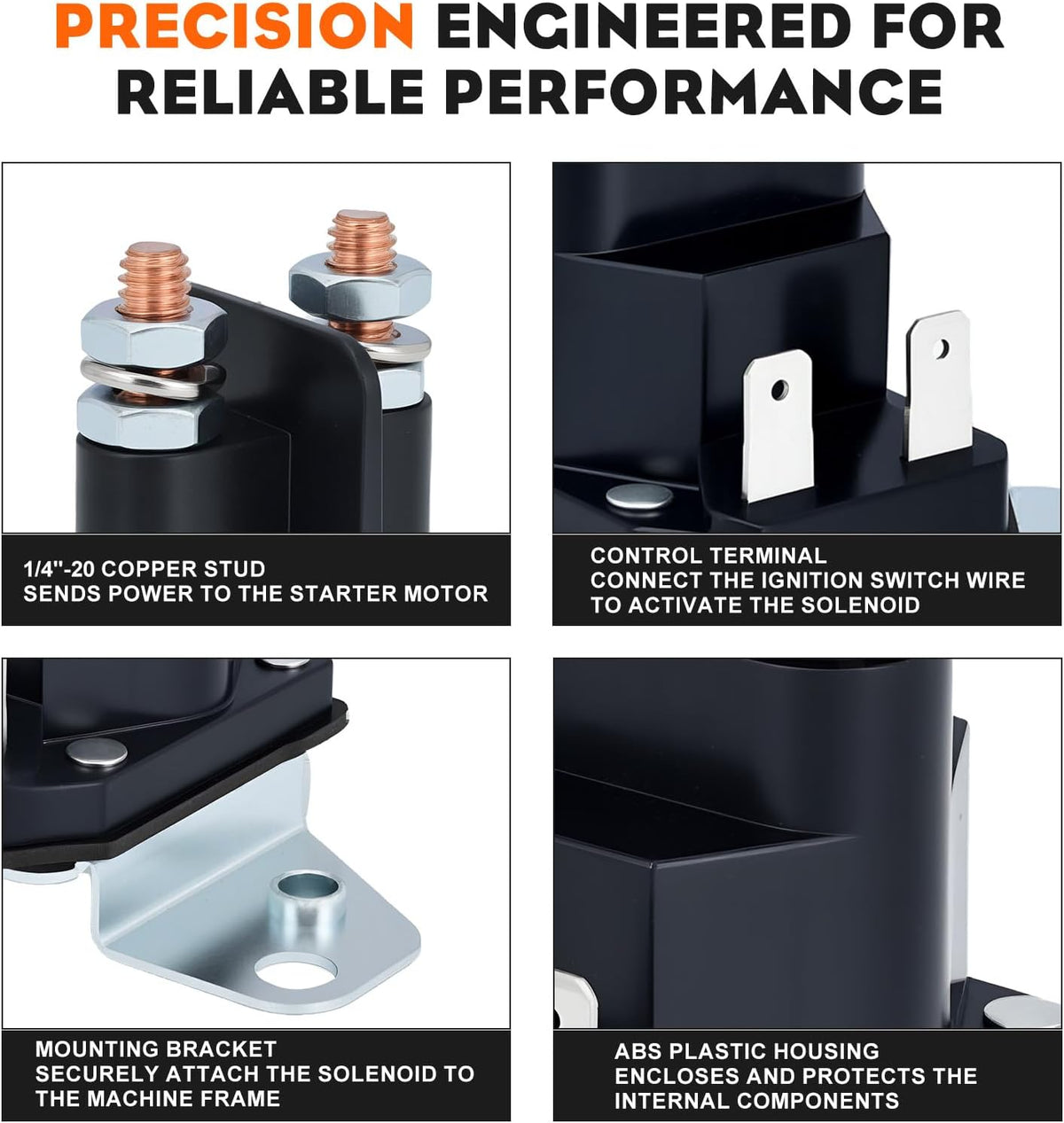 725-06153A Starter Solenoid 12V for Cub C-adet XT1 XT2 ZT1 ZT2 RZT | Fits Cub C-adet XT1-LT42 XT1-LT46 XT1-LT50
