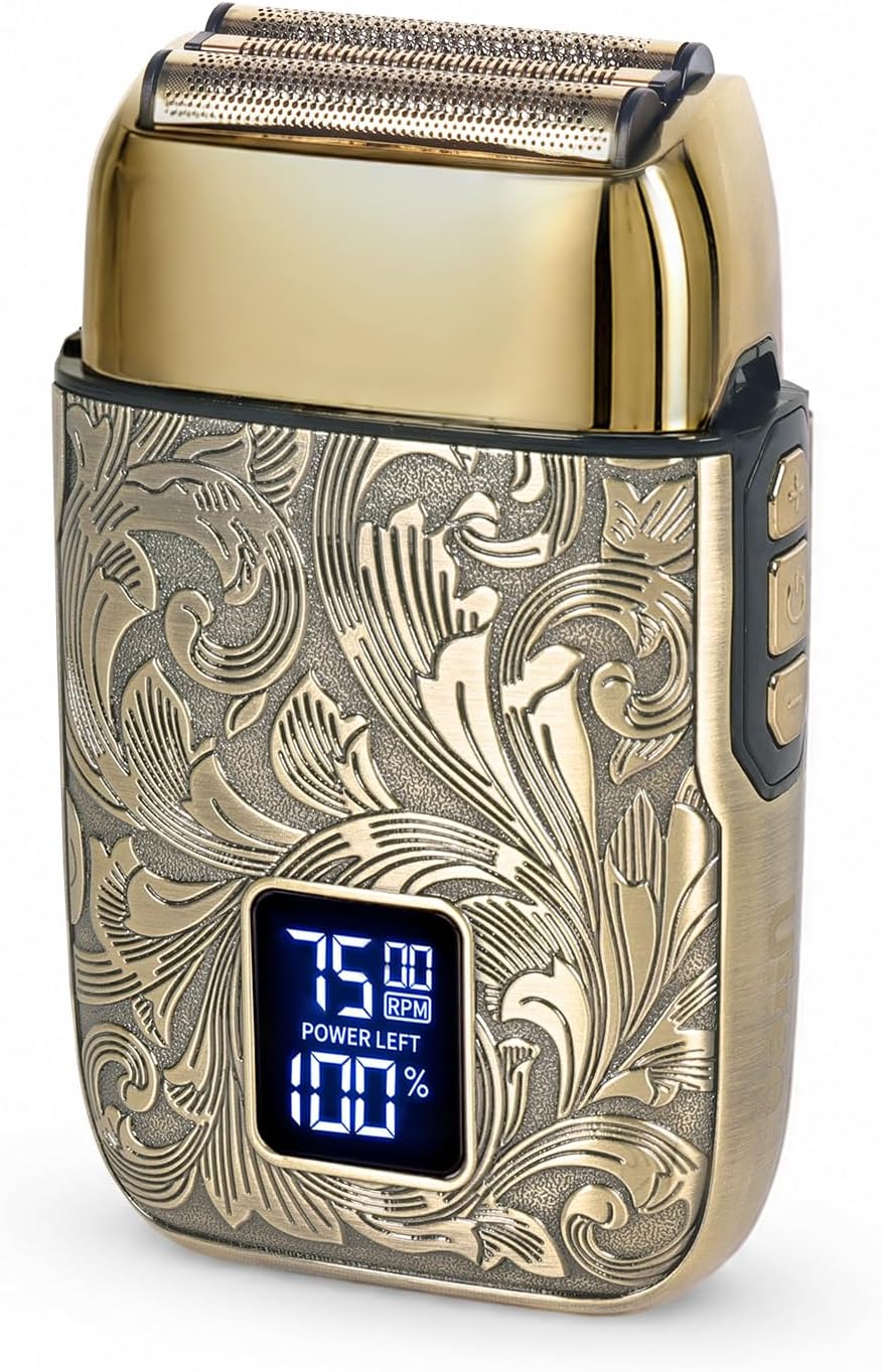 Foil Shaver for Men, Electric Razor, Face Shaver | Handles 1–2 mm Stubble, 3-Speed Motor for Coarse Thick Hair, Works
