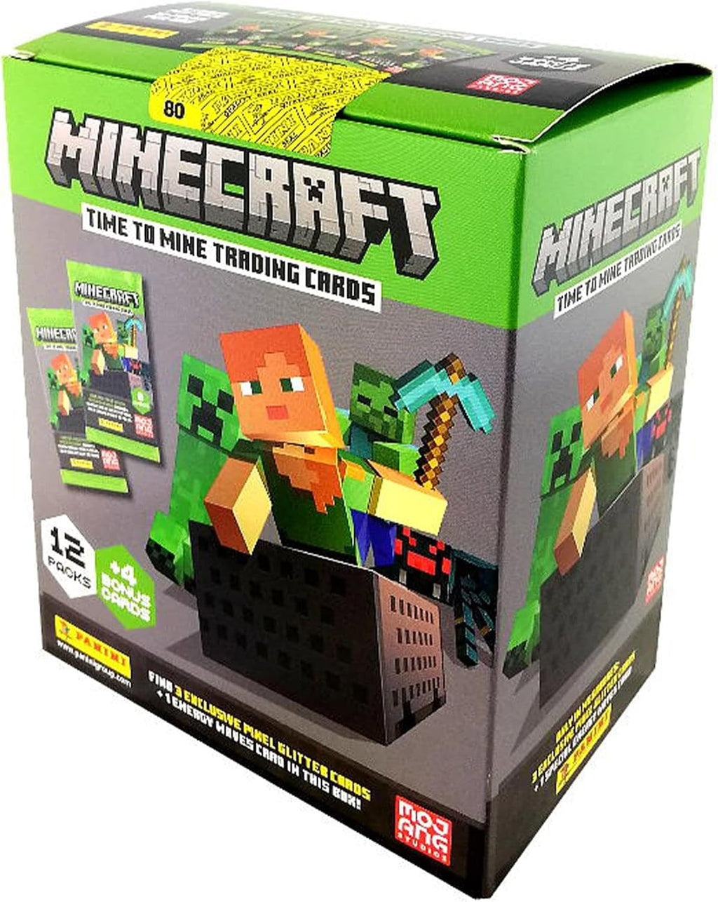 Panini Minecraft Mega Box – Official Trading Cards, 72 Cards per Box, Exclusive Foil Parallels, Rare Inserts, Great
