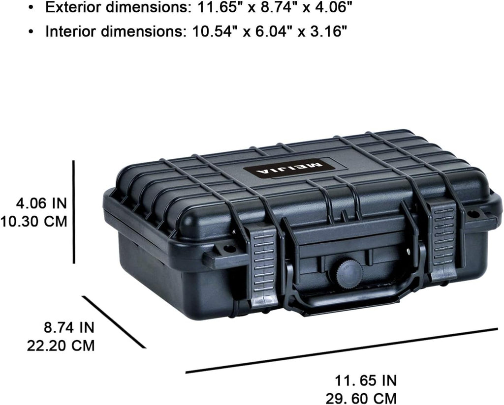 Portable All Weather Waterproof Protective Hard Case, Small Camera Case,Dry Case with Customizable Foam,Fit Use of