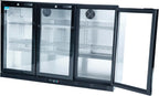 Hakka 53 Inch Back Bar Cooler - 3 Glass Doors Beverage Refrigerator