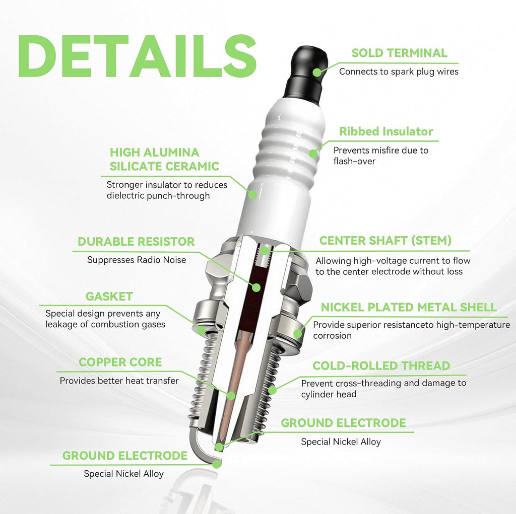 Spark Plugs for NGK BPR4ES 6578 7222 4 Pack