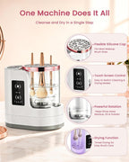 3-in-1 Electric Makeup Brush Cleaner Machine with Automatic Cleaning and Drying Holder, USB Powered Cosmetic Brush