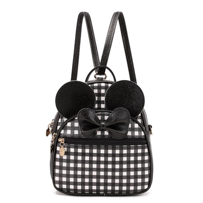 Girls Mini Backpack Bowknot Polka Dot Cute Small Daypacks Convertible Shoulder Bag Purse for Women
