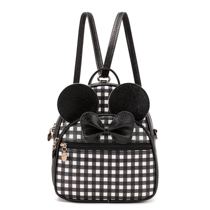Girls Mini Backpack Bowknot Polka Dot Cute Small Daypacks Convertible Shoulder Bag Purse for Women