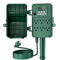 BN-LINK Outdoor Power Stake Timer, Programmable Digital Timer, 6 Outlets