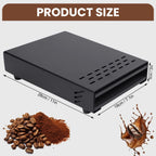 WGFOIP Stainless Steel Knock Box Drawer with Removable Handle, Under Grinder Grounds Bin, Non Slip Base for Coffee Machines