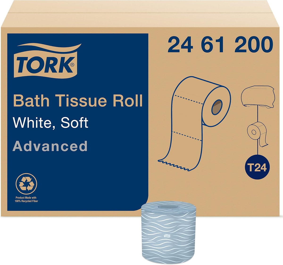 Advanced Toilet Paper Roll, 80 rolls x 500 sheets, 2461200