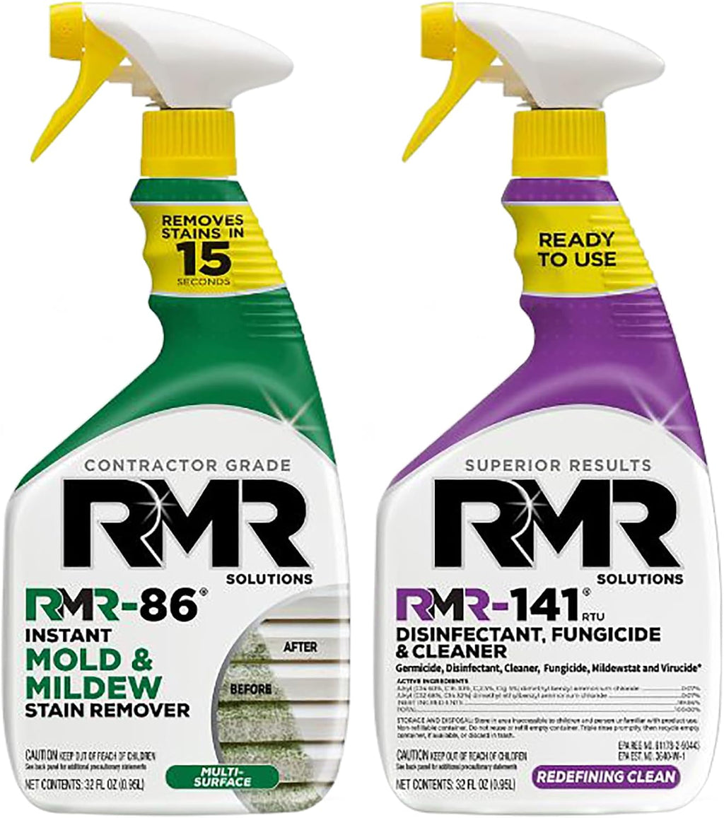 DIY Mold & Stain Remover Bundle, Complete Mold Killer & Mildew Prevention Kit, Disinfectant Spray, Includes 2-32