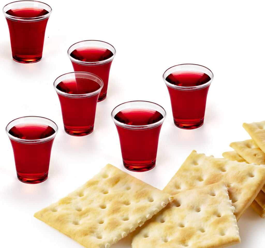 1000 Pack Communion Cups, Plastic Disposable Cup Fits Standard Holy Communion Trays, 0.5 Ounce, Clear
