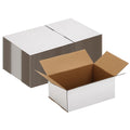 Shipping Boxes 7x5x3 Set of 25, White Corrugated Cardboard Box for Mailing Business Packaging